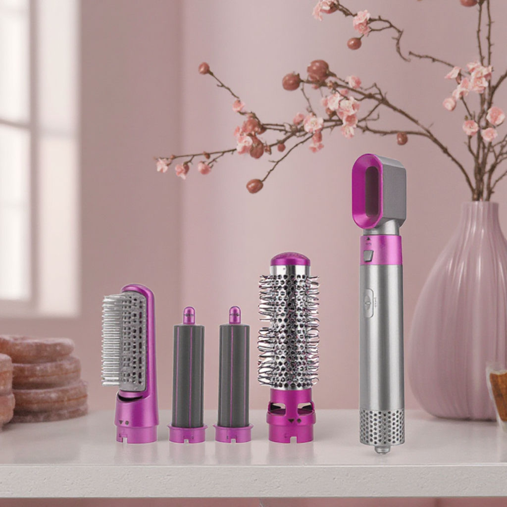5 in 1 Hair Straightener Brush & Hot Air Styler