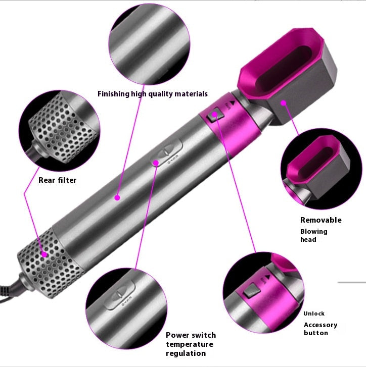 5 in 1 Hair Straightener Brush & Hot Air Styler